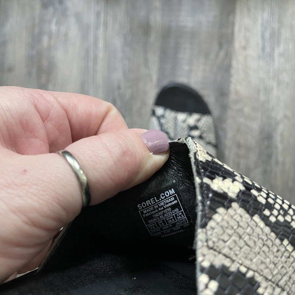 Sorel Python Ella Block Slide Sandals Size 7.5 - Picture 5 of 5